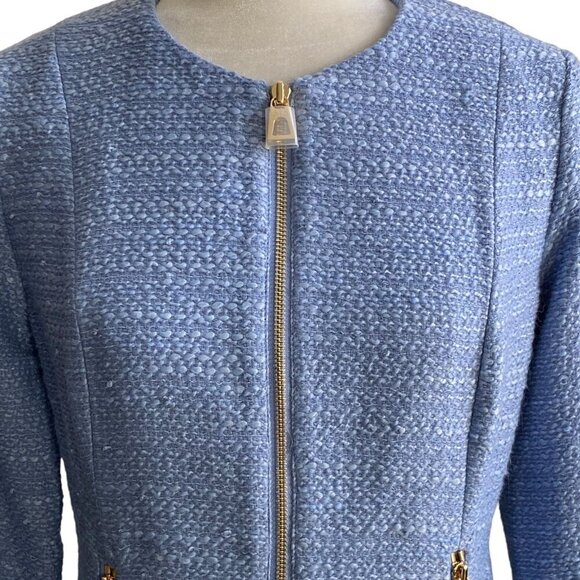 Sail to Sable NWT $298 Custom Design Tweed Blazer in Hydrangea SP1808 Women's XS - Picture 5 of 11